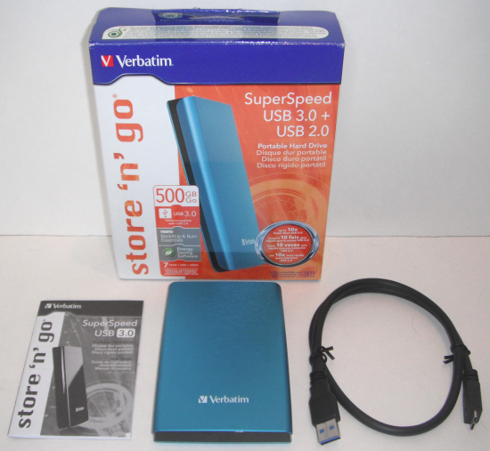 CDRLabs.com - Verbatim 500GB Store 'n' Go SuperSpeed USB 3.0 Portable Hard  Drive - Reviews - all-pages